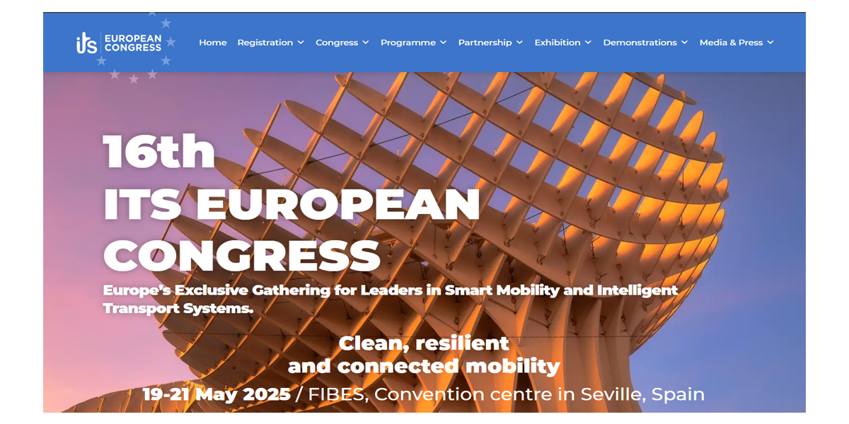 La 16 edición del Congreso Europeo ITS se celebra en Sevilla entre los días 19 y 21 de mayo.