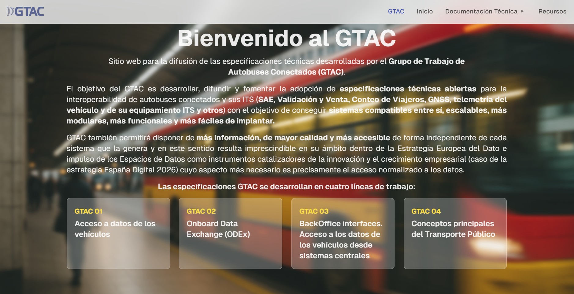 Home de la página web