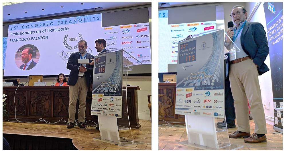 Entrega de premio a su trayectoria profesional en ITS a nuestro presidente Francisco Palazón Rubio